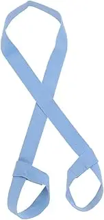 Adjustable Light Blue Cotton Yoga Mat Sling Strap for Easy Carrying Compatible with Any Exercise Mat for Yoga Enthusiasts and Fitness Lovers