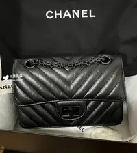 在飛比找Yahoo!奇摩拍賣優惠-Chanel 2.55 mini so black 山形紋