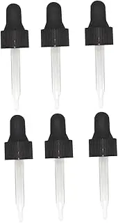 TIDTALEO Glass Dropper Set 6pcs Essential Oil Dropper for Bottles Pipette Pointed Tip Ideal for Aromatherapy Lab Random Style