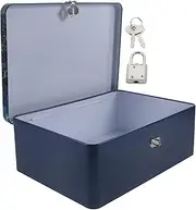 HAPINARY Box Tinplate Storage Box with Lock Vintage Decorative Jewelry Container Multipurpose Keepsake Box for Memorabilia and Weddings Sturdy Lightweight Design for Easy Use