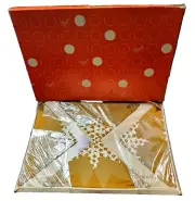 VTG Vera Neumann Napkin Placemat 8 Piece Set Starburst Multicolor Brown NOS NIB