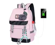 Girls Backpack School Bags Bookbag Boys Schoolbag Teenagers Bag-pink