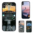 For iPhone XS 11 12 13 14 15 16 Pro Max Frame Case Aircraft Planes Cockpit Wings