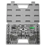 39pcs Metric Tap and Die Set M3-M12 Rethreading Tool Kit W Storage Case