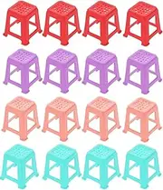 Canvas Stands for Painting Paint Stand Mini Canvas Feet Risers Fluid Painting Supplies Acrylic Pouring Paint Supplies Solid Color Plastic Paint Pouring Tools( 16 Pcs )