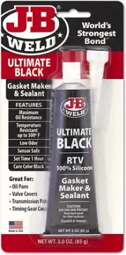 32329 Ultimate Black RTV Silicone Gasket Maker and Sealant - 3 Oz. - Black