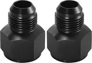 X AUTOHAUX 2pcs Car Female AN12 12AN to Male AN10 10AN Flare Hose Reducer Fuel Line Fitting Adapter Fuel Oil Cooler Bulkhead Adapter Aluminum Alloy Black