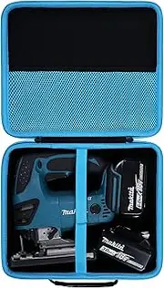 [khanka] Hard Carrying Case Box Replacement for Makita DJV180Z/DJV184Z 18V Li-ion Jigsaw Cordless Tools and Batteries,Black.(Empty Case), Black, 29x25x10cm, Modern