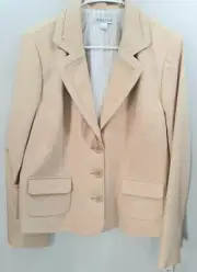 Pendleton Women's Cream Beige Blazer Jacket Size 14 NWT
