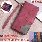 For Samsung S25 S24 S23 FE S22 S21 S20+ Ultra Zip Case Leather Wallet Flip Cover