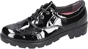 [RICOSTA] Lucy 7200302-093 Black Patent Leather Girls Lace Up Brogue School Shoes