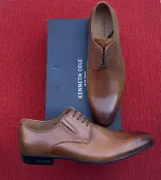 Kenneth Cole Tully Cap Toe Oxford Cognac Size 12 Med