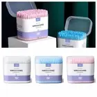 200 Pcs/Box Spiral Tip Color Makeup Remover Cotton Swabs Cleaning Tools Home