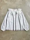 NWT ba&sh White Organic Cotton Ruffle Collar Blouse Size 2
