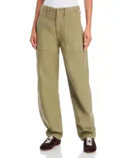 Mother The Fangirl Fatigue Flood Jeans in Sir Yes Sir Dried Herb