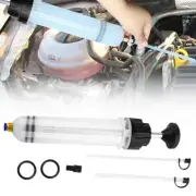 Fluid Syringe Pump 500ml Manual Extractor for Oil Coolant Brake Fuel Transfer