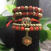 5 PC Handmade Bohemian Beaded Stackable Stretch Bracelet Set New 9851