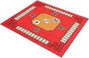 MOLUCKFU Slip Mahjong Table Cover Mahjong Mat Noise Reducing Design for Poker and Board Games Lightweight Microfiber with Classical Pattern