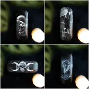 Alchemy Gothic Hard Shell Glasses Case Black Cat Raven Moon Skulls Witch Gift