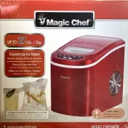 Magic Chef MCIM22R Portable Countertop 27lb Ice Maker Machine, Stainless Steel
