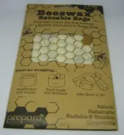 *NEW* Prepara Beeswax Reusable Lunch Snack Sandwich Bags (3 Bag Set) HONEYCOMB