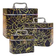 weiwei Travel Makeup Train Case Makeup Cosmetic Bag Organizer, Large Travel C...