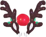 LED Glowing Antlers Christmas Car Decoration with Red Nose Decoration Christmas Q0L1 Vehicle SUV D Atmosphere for Truck