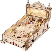 rowood Rowood Wooden Puzzles 3D Pinball Machine Mechanical Model Wooden 3D Puzzles for Adults DIY Pinball Game Wooden Puzzle-Model Building Kits Christmas Birthday Gifts for Adult and 14+ Teens