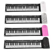 Portable 49 Keys Electronic Keyboard Hand Rolling Up Piano For Children Kids