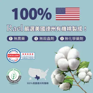 RAEL 100%有機純棉 夜用量多34cm衛生棉 (1包)