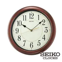 在飛比找momo購物網優惠-【SEIKO 精工】夜光靜音仿木紋掛鐘時鐘QXA616B(夜