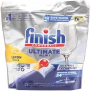 Finish PK 18 All In 1 Dishwashing Tablets - Lemon Sparkle
