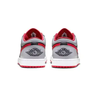 【NIKE】AIR JORDAN 1 LOW 運動鞋/灰黑紅/男鞋-553558060/ US8.5/26.5cm