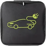 [Generic] xinyee Jumper Cable Bag, Portable EV Charging Cable Bag Waterproof Electric Vehicle Charging Cable Storage Bag with Sponge Lining (Square)
