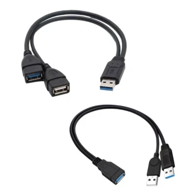 Usb 3.0 One To Two Extension Cable Usb Computer One To Two Power Splitter