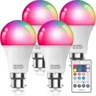 Smart Light Bulbs 4Pack with Remote, Compatible with Alexa Google Home, WiFi