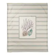Creative Products Snail and Banded Tulip Shell 50 x 60 Coral Fleece Blanket