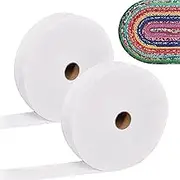 WEZCHUGHAOL 2 Rolls Jelly Roll Batting Strips, 2 1/4 Inch - Precut Cotton Blend Batting for Jelly Roll Rugs, Colossal Round Rug, Quilt & Sewing DIY Projects, Total 70 Yards