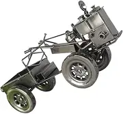 ifundom Iron Craft Vintage Tractor Model Retro Ornament Metal Walking Tractor Home Decor