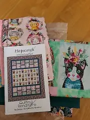 Free Spirit MAGIC FRIENDS Floral Pets by MIA CHARRO Hopscotch Quilt Kit 56"x68"