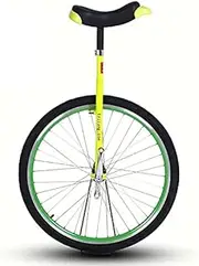 FREEZYMAN 28inch Unicycle for Adults - Heavy Duty Steel Frame, Large One Wheel Balance Exercise Fun Bike for Tall People Height from 160-195cm, 330 Pounds ( Color : Yellow , Size : 28 inch )