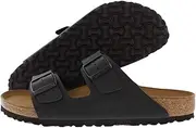[Birkenstock] Mens Arizona Slip On Open Toe Flip Flops, Black, Size 10.0 US