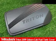 Fit For Mitsubishi Triton L200 2019 2 Dr Matte Black Cap Fuel Tank Cover Trim (for: Mitsubishi)