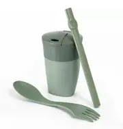 Light My Fire ReKit BIO 3-Piece(SandyGreen) Cup, Spork, Straw GIRL SCOUT EDITION