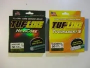 2) TUF-LINE BRAND FISHING LINE 30 LB TEST 150 YDS GREEN HEVICORE & TORNAMENT 8