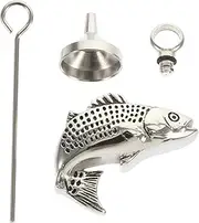 Yardwe Stainless Steel Fish-Shaped Pet Ash Pendant Pet Memorial Urn Cremation Compact