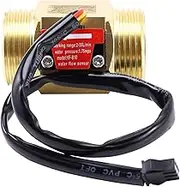 Voniecop B10 Dn25 1Inch Water Hall Effect Turbine Flow Sensor Meter Turbine Flowmeter 2-50L/Min（Brass）