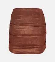[Jade Swim] Jade Swim Thea ruched terry miniskirt AU 10 brown
