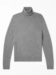 Ralph Lauren Purple Label Italy Mens Grey Cashmere Turtleneck Sweater 2XL XXL