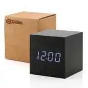 Digital Alarm Clock, Brighter Display Wooden Alarm Clocks, LED Clock For Bedr...